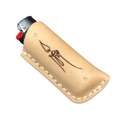 The Lighthouse: Personalized Leather Lighter Case for Candles