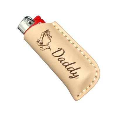 The Lighthouse: Personalized Leather Lighter Case for Candles